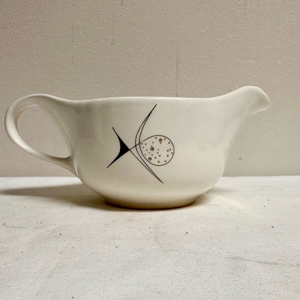 Mid-Century Atomic Aria Ceramic Creamer Serving Dish